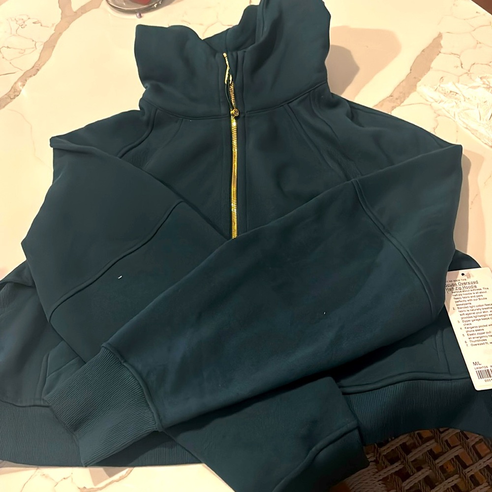 Lululemon Scuba Oversized Half Zip Hoodie NWT M/L Indochine Gold